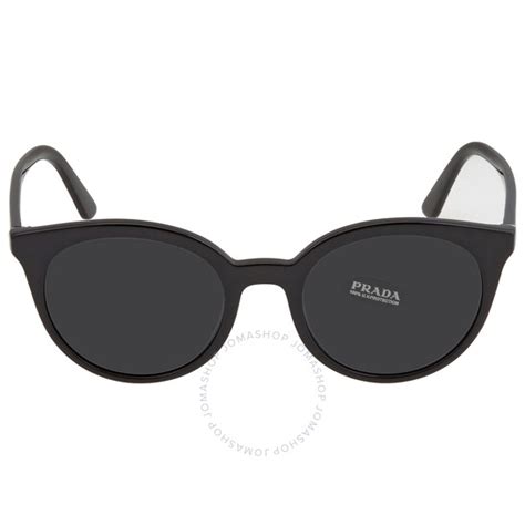 Prada Dark Grey Round Ladies Sunglasses PR 02XS 1AB5S0 53